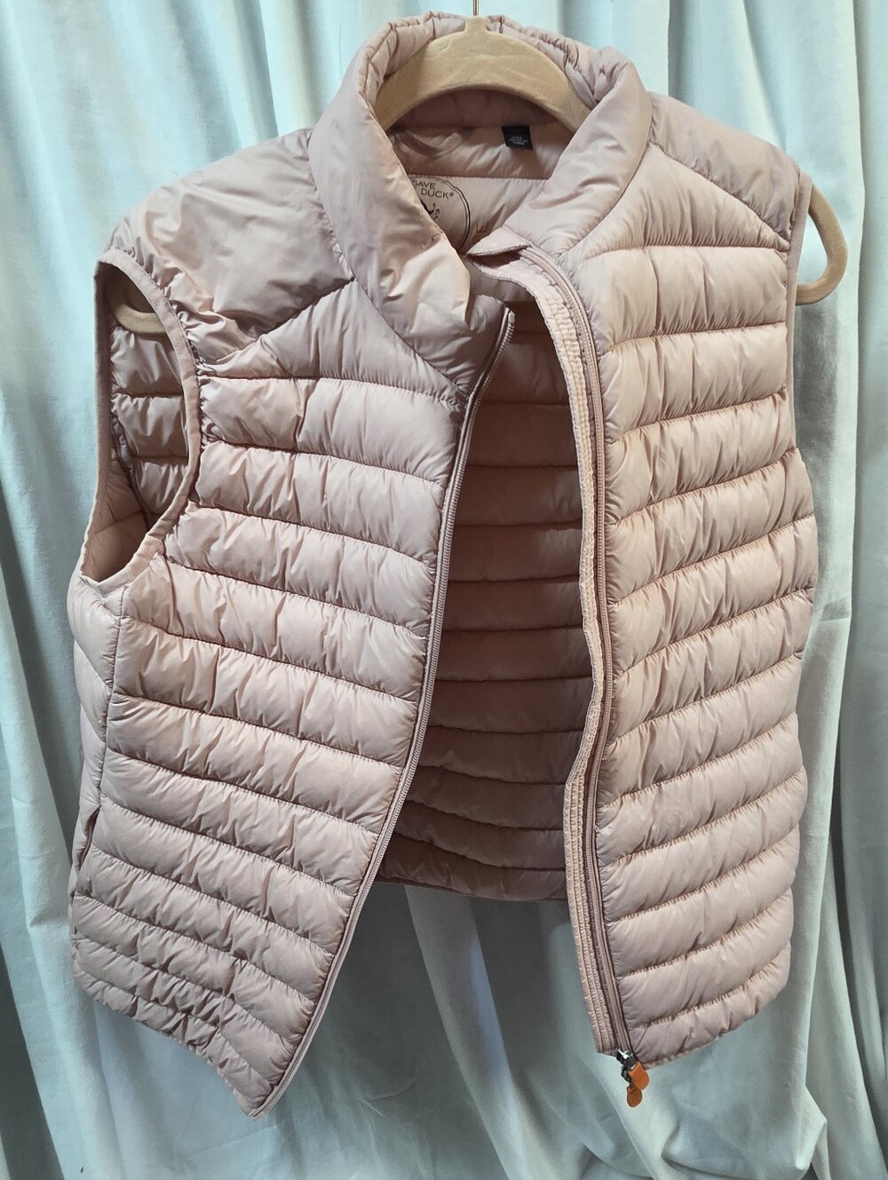 SAVE THE DUCK Light Pink Quilted Puffer Vest